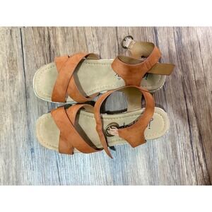 Jellypop Platform Sandals Espadrille Wedge Ankle Strap‎ Criss Cross Size 10
